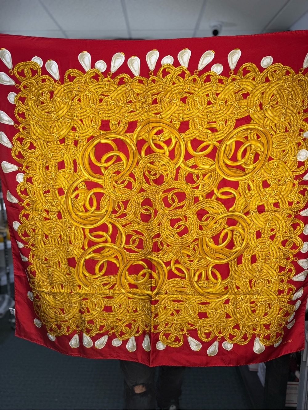 CHANEL SILK SCARF